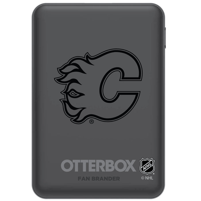 Otterbox Power Bank with Calgary Flames Primary Logo in Black