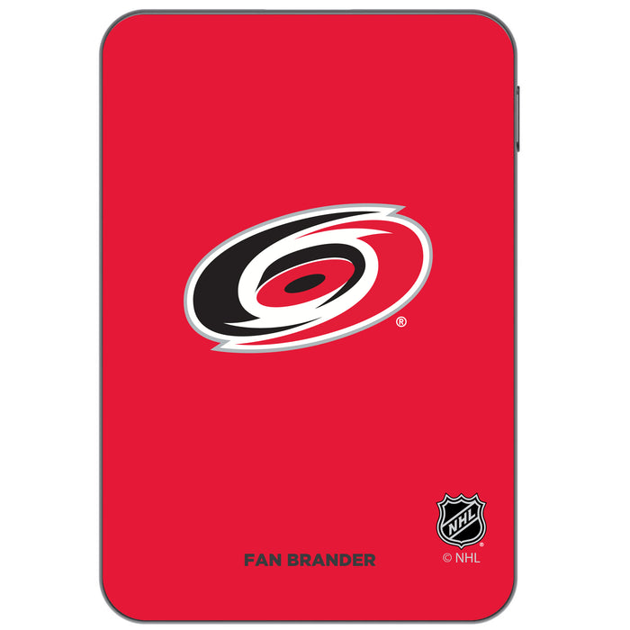 Otterbox Power Bank with Carolina Hurricanes Primary Logo on team color background