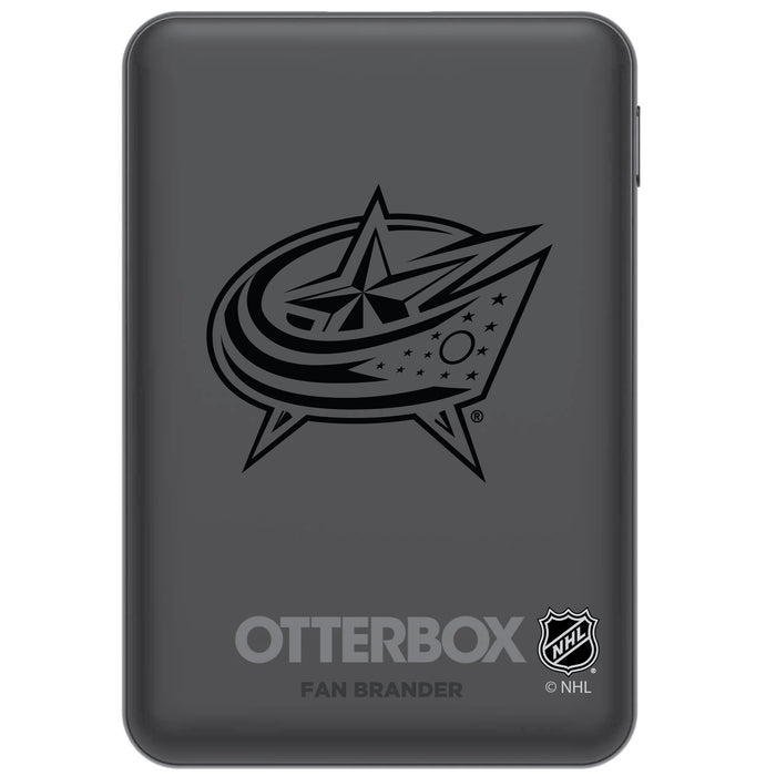 Otterbox Power Bank with Columbus Blue Jackets Primary Logo in Black
