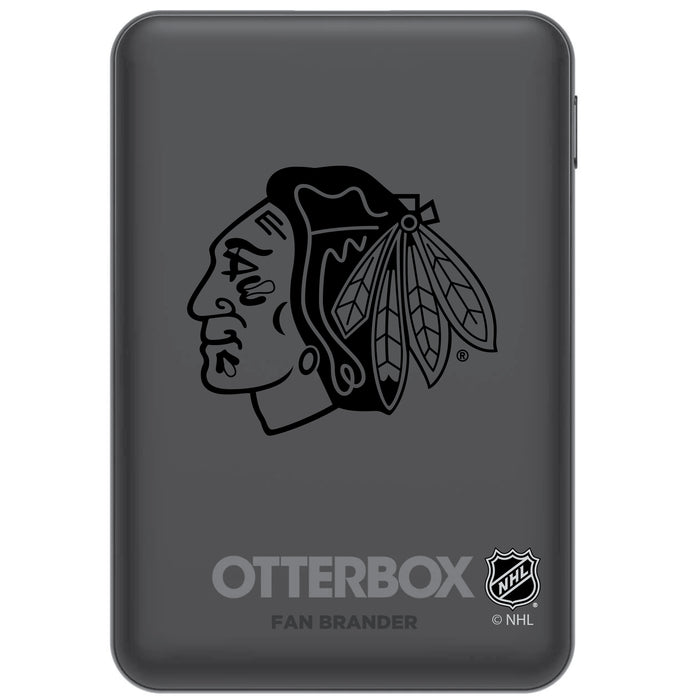 Otterbox Power Bank with Chicago Blackhawks Primary Logo in Black