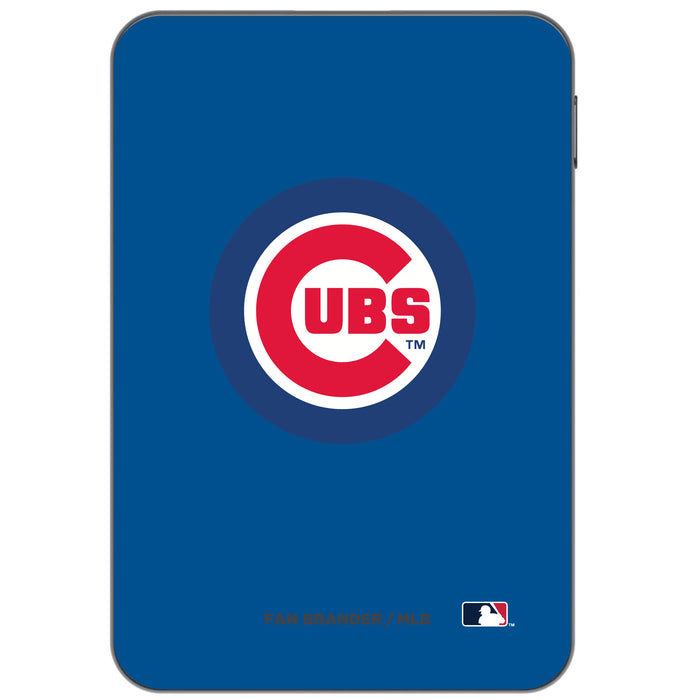 Otterbox Power Bank with Chicago Cubs Primary Logo on Team Color Background