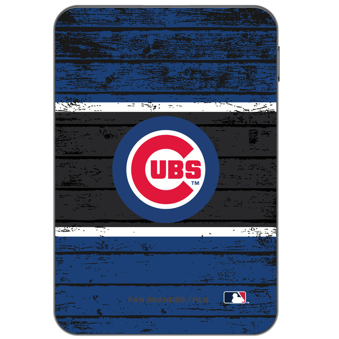 Otterbox Power Bank with Chicago Cubs Wood Background