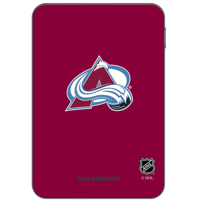 Otterbox Power Bank with Colorado Avalanche Primary Logo on team color background