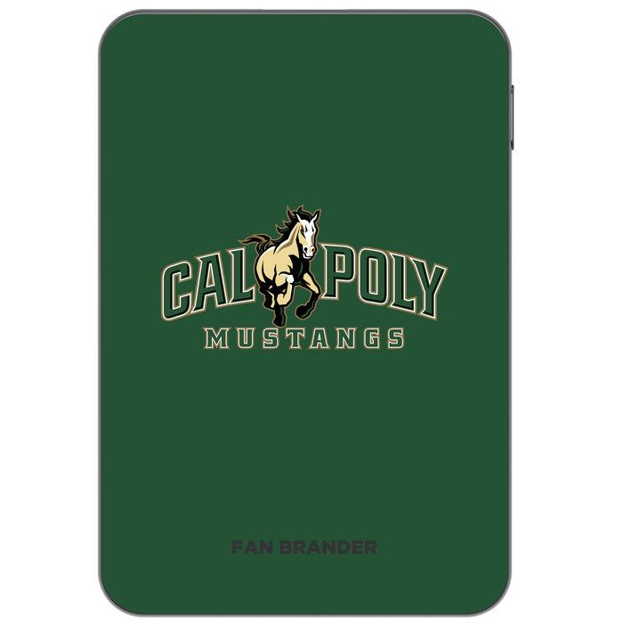 Otterbox Power Bank with Cal Poly Mustangs Primary Logo on Team Background Design