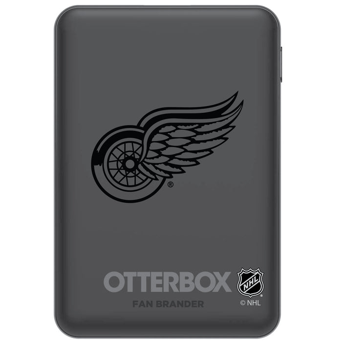 Otterbox Power Bank with Detroit Red Wings Primary Logo in Black