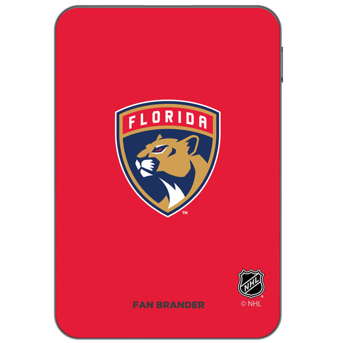 Otterbox Power Bank with Florida Panthers Primary Logo on team color background