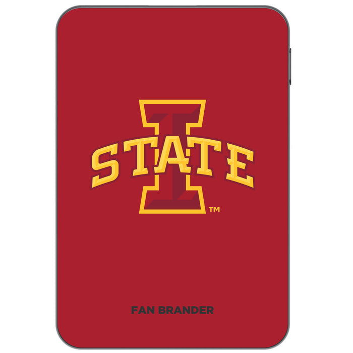 Otterbox Power Bank with Iowa State Cyclones Primary Logo on Team Background Design