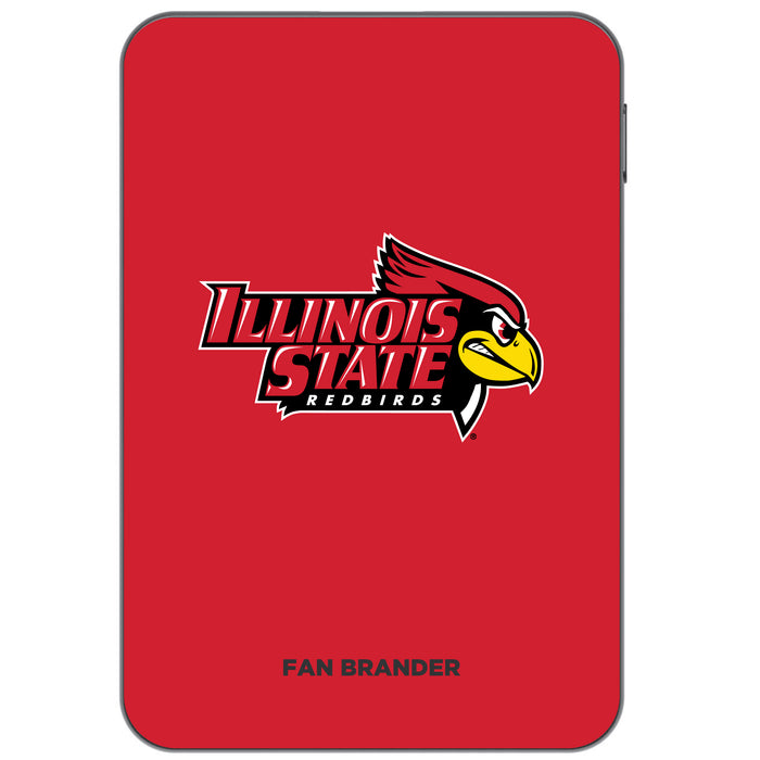 Otterbox Power Bank with Illinois State Redbirds Primary Logo on Team Background Design