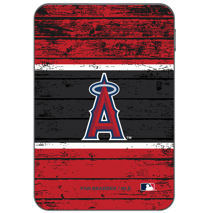 Otterbox Power Bank with Los Angeles Angels Wood Background