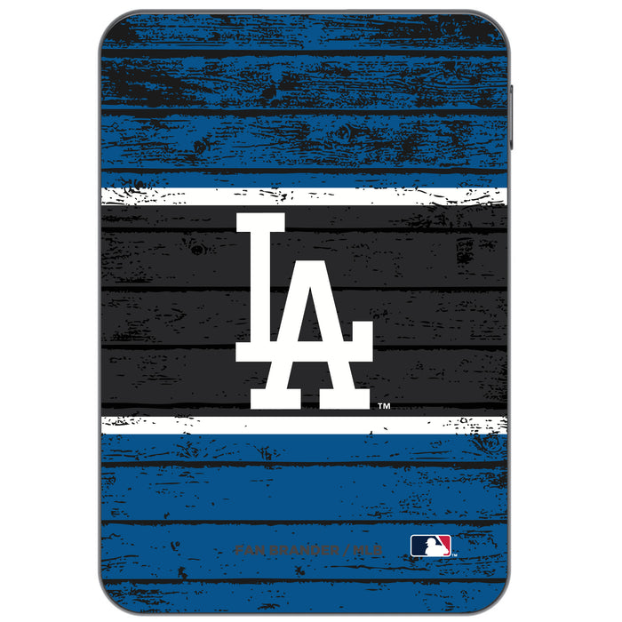 Otterbox Power Bank with Los Angeles Dodgers Wood Background