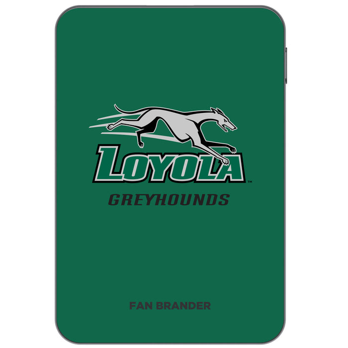 Otterbox Power Bank with Loyola Univ Of Maryland Hounds Primary Logo on Team Background Design