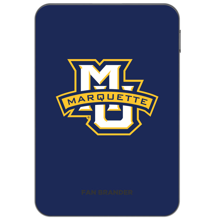 Otterbox Power Bank with Marquette Golden Eagles Primary Logo on Team Background Design