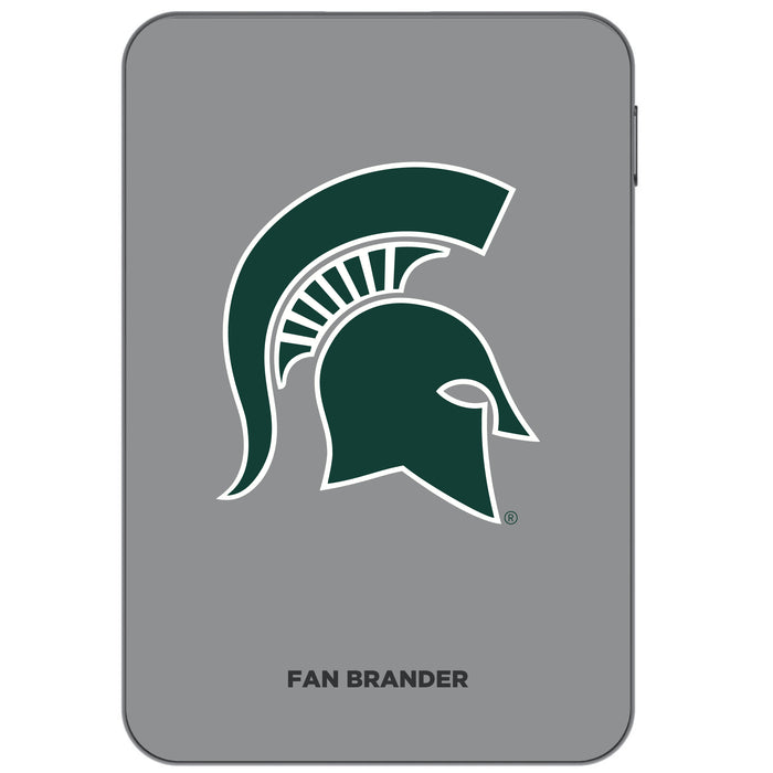 Otterbox Power Bank with Michigan State Spartans Primary Logo on Team Background Design
