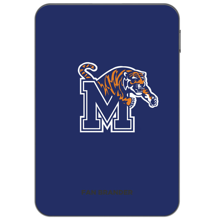 Otterbox Power Bank with Memphis Tigers Primary Logo on Team Background Design