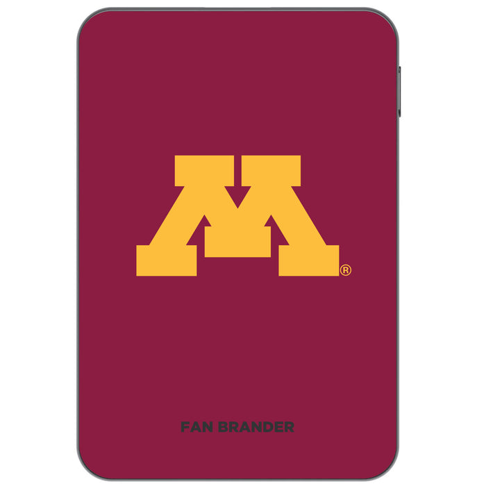 Otterbox Power Bank with Minnesota Golden Gophers Primary Logo on Team Background Design