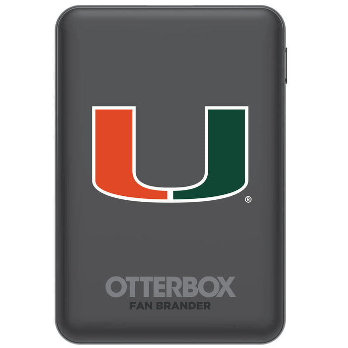 Otterbox Power Bank with Miami Hurricanes Primary Logo