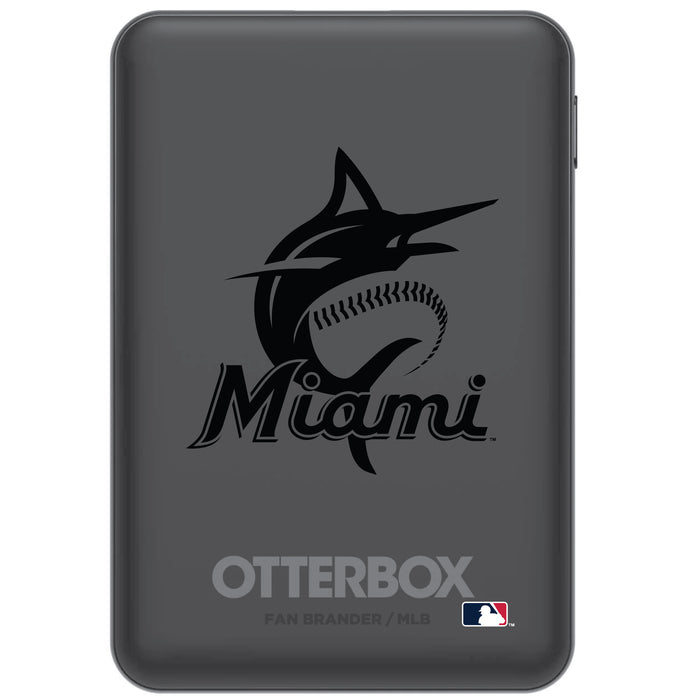 Otterbox Power Bank with Miami Marlins Primary Logo in Black
