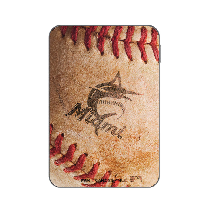 Otterbox Power Bank with Miami Marlins Primary Logo and Baseball Design