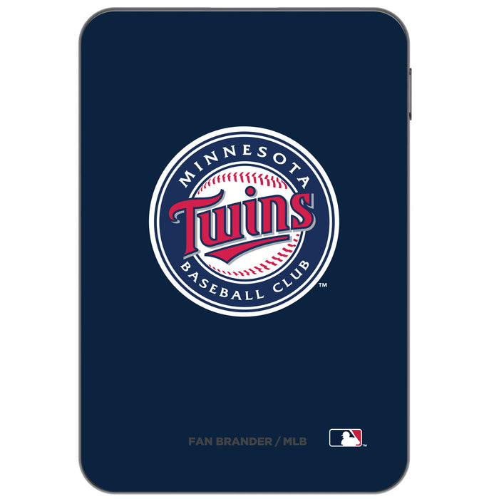 Otterbox Power Bank with Minnesota Twins Primary Logo on Team Color Background