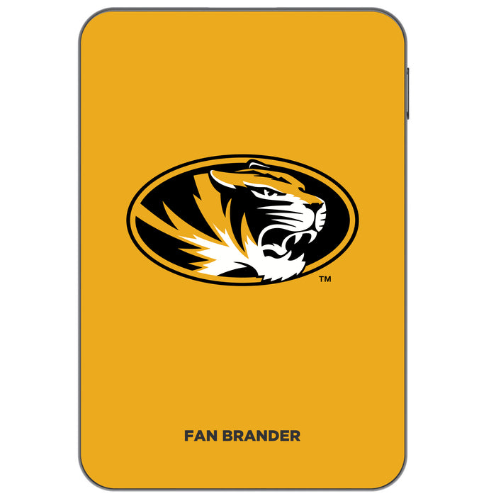 Otterbox Power Bank with Missouri Tigers Primary Logo on Team Background Design