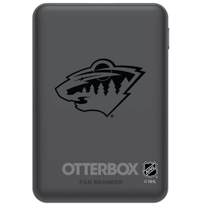 Otterbox Power Bank with Minnesota Wild Primary Logo in Black