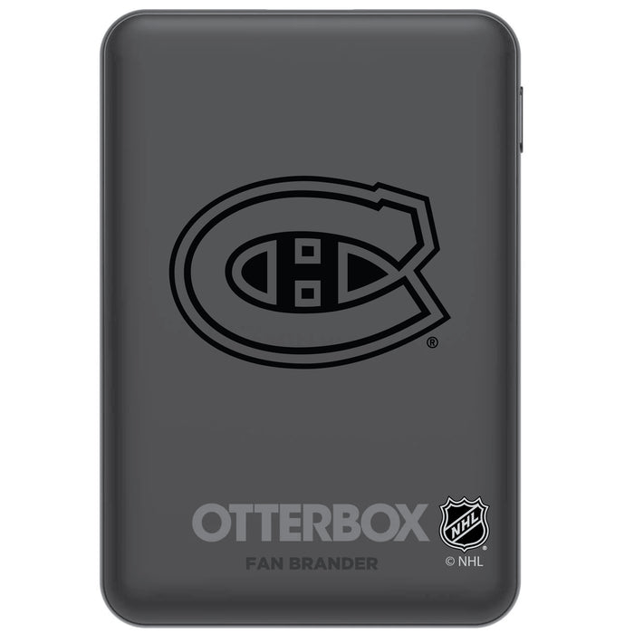 Otterbox Power Bank with Montreal Canadiens Primary Logo in Black