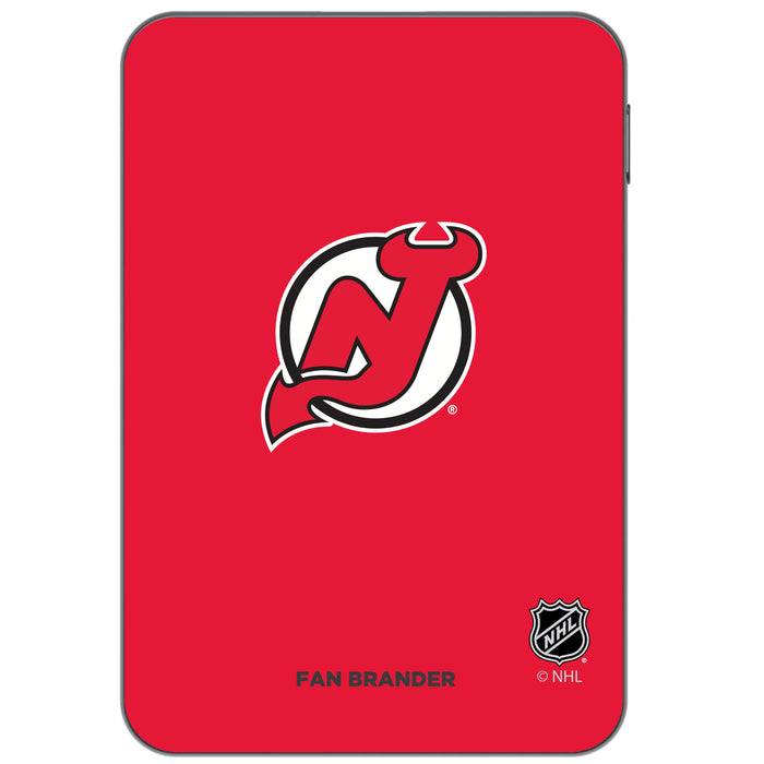 Otterbox Power Bank with New Jersey Devils Primary Logo on team color background