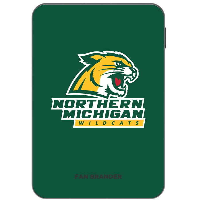 Otterbox Power Bank with Northern Michigan University Wildcats Primary Logo on Team Background Design