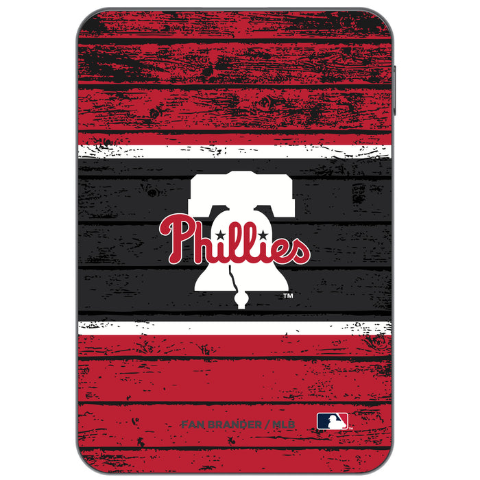 Otterbox Power Bank with Philadelphia Phillies Wood Background