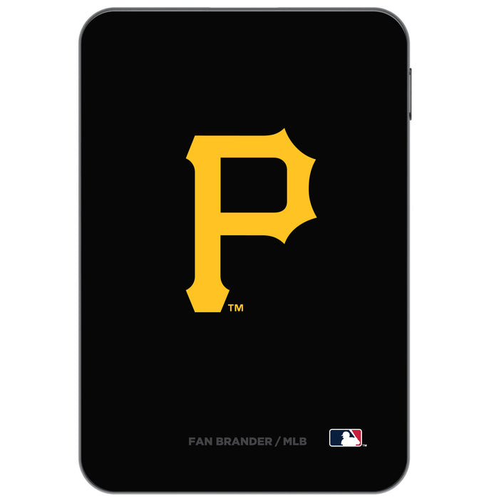 Otterbox Power Bank with Pittsburgh Pirates Primary Logo on Team Color Background