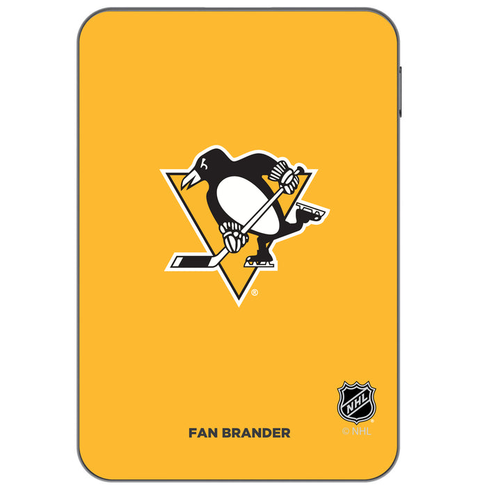 Otterbox Power Bank with Pittsburgh Penguins Primary Logo on team color background