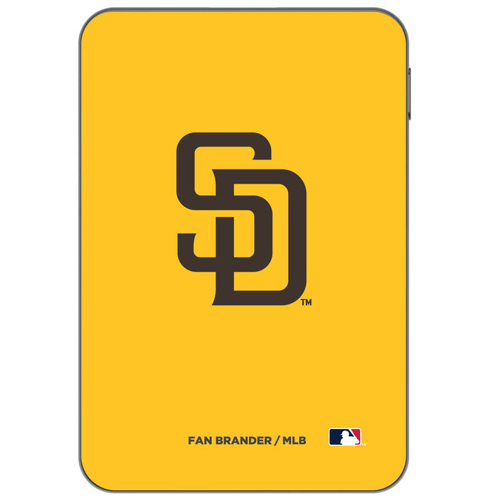 Otterbox Power Bank with San Diego Padres Primary Logo on Team Color Background