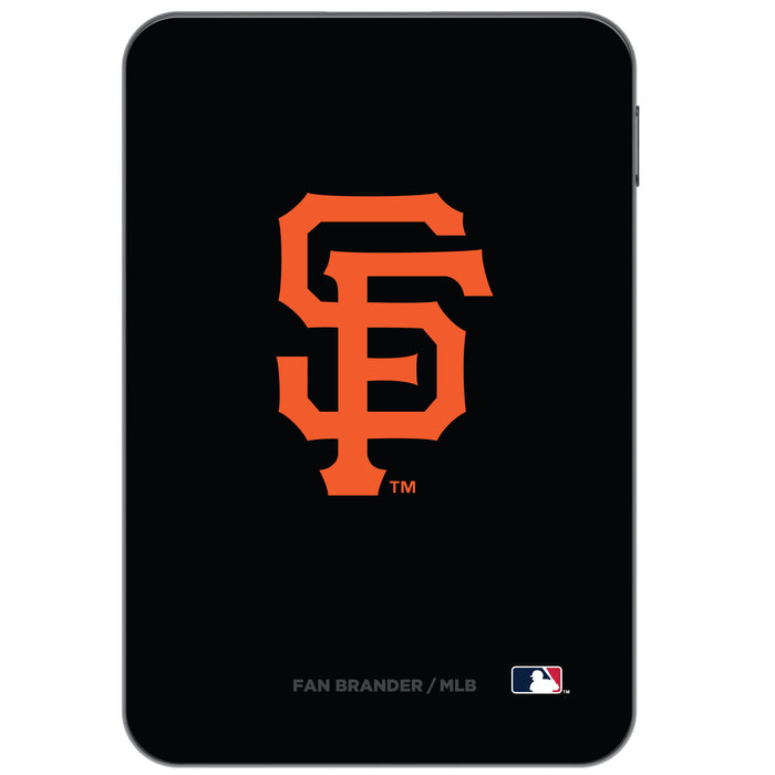 Otterbox Power Bank with San Francisco Giants Primary Logo on Team Color Background