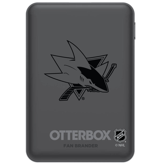 Otterbox Power Bank with San Jose Sharks Primary Logo in Black