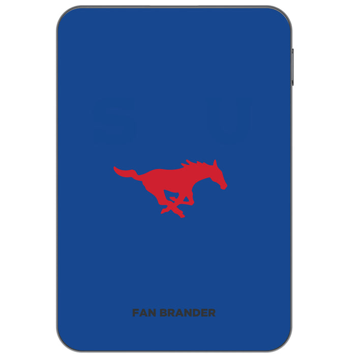 Otterbox Power Bank with SMU Mustangs Primary Logo on Team Background Design