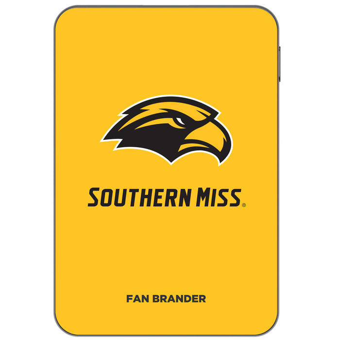 Otterbox Power Bank with Southern Mississippi Golden Eagles Primary Logo on Team Background Design