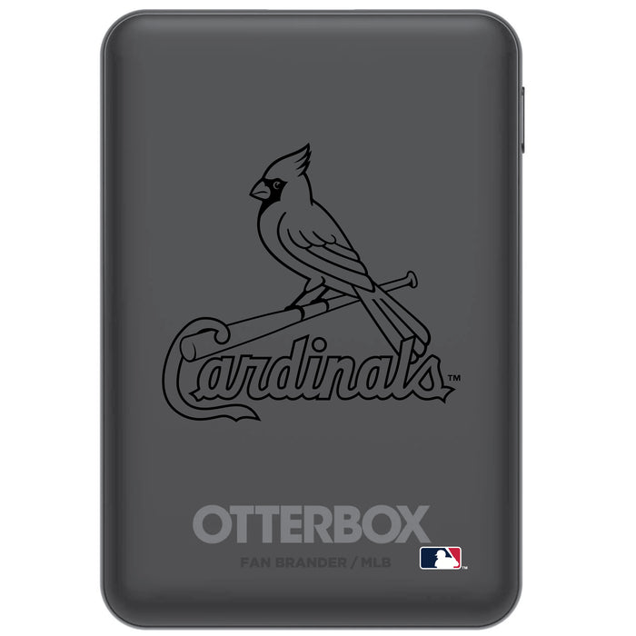Otterbox Power Bank with St. Louis Cardinals Primary Logo in Black
