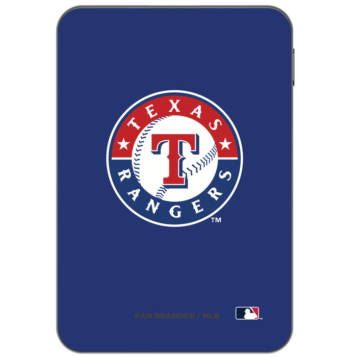Otterbox Power Bank with Texas Rangers Primary Logo on Team Color Background