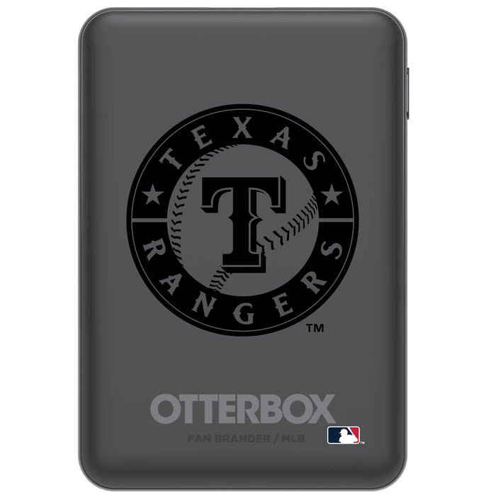 Otterbox Power Bank with Texas Rangers Primary Logo in Black