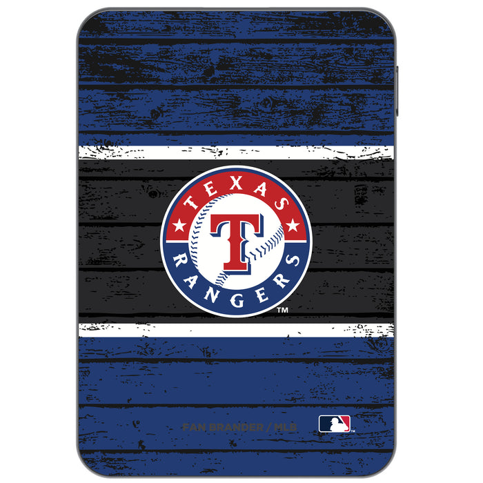 Otterbox Power Bank with Texas Rangers Wood Background