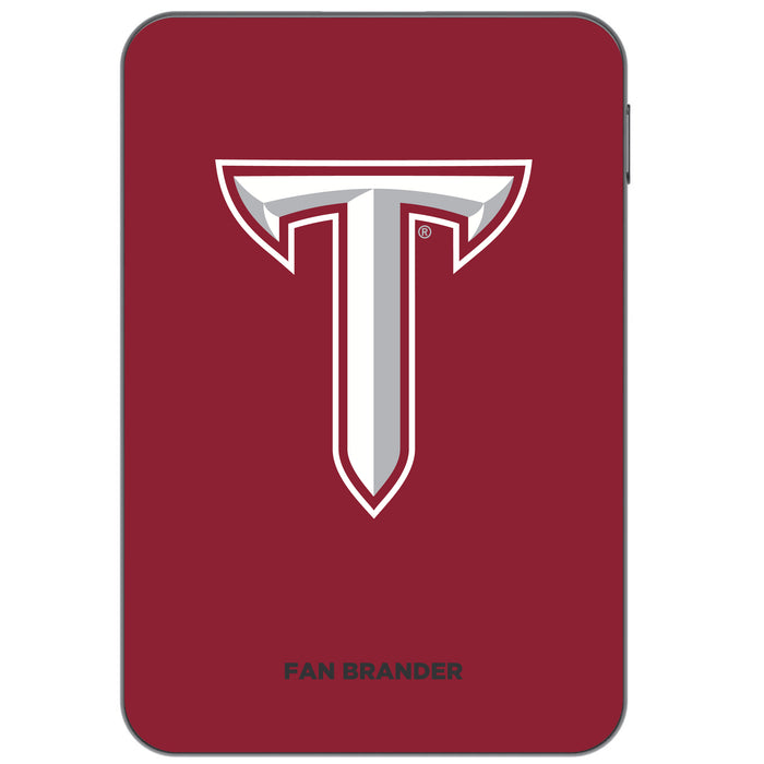 Otterbox Power Bank with Troy Trojans Primary Logo on Team Background Design