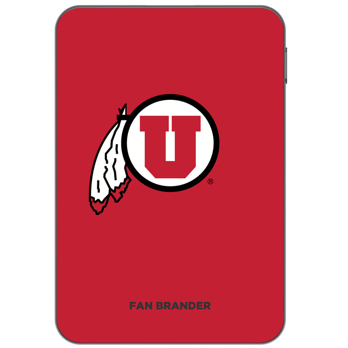 Otterbox Power Bank with Utah Utes Primary Logo on Team Background Design