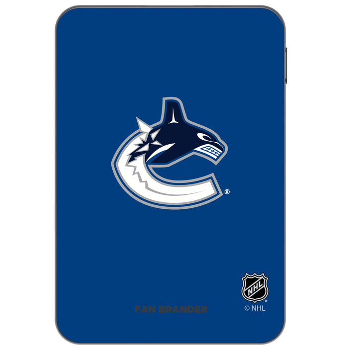 Otterbox Power Bank with Vancouver Canucks Primary Logo on team color background
