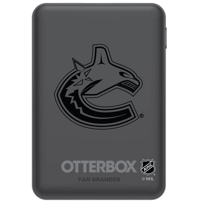 Otterbox Power Bank with Vancouver Canucks Primary Logo in Black