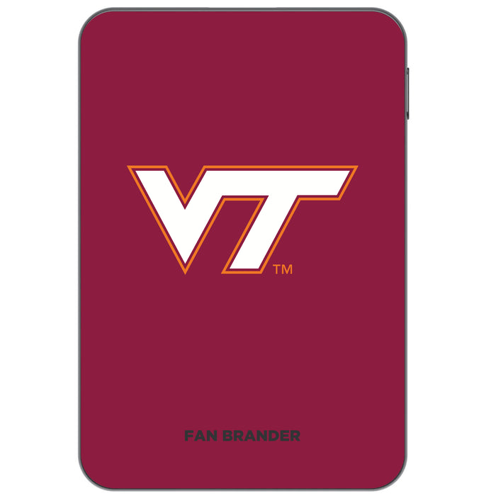 Otterbox Power Bank with Virginia Tech Hokies Primary Logo on Team Background Design