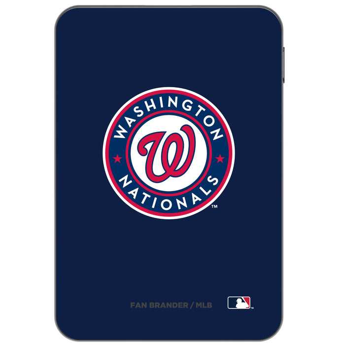 Otterbox Power Bank with Washington Nationals Primary Logo on Team Color Background