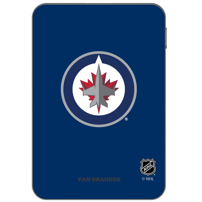 Otterbox Power Bank with Winnipeg Jets Primary Logo on team color background