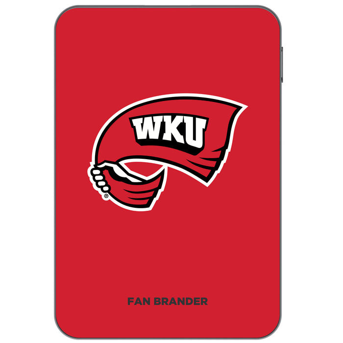 Otterbox Power Bank with Western Kentucky Hilltoppers Primary Logo on Team Background Design