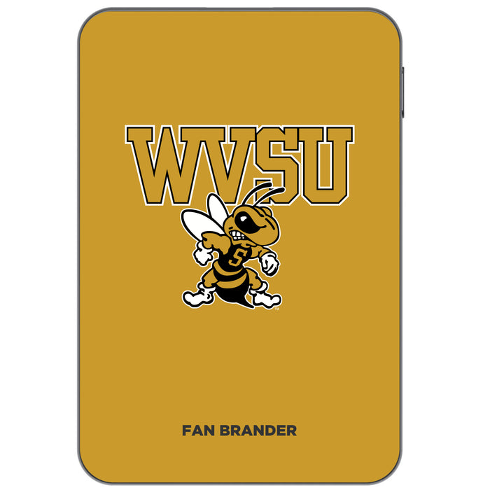Otterbox Power Bank with West Virginia State Univ Yellow Jackets Primary Logo on Team Background Design