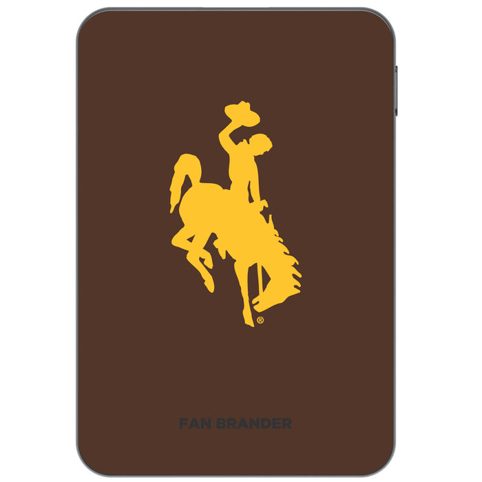Otterbox Power Bank with Wyoming Cowboys Primary Logo on Team Background Design